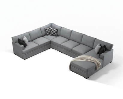 Modern Design Furniture Sofa U-Shape Gray Corner Sofa Living Room Furnishings New