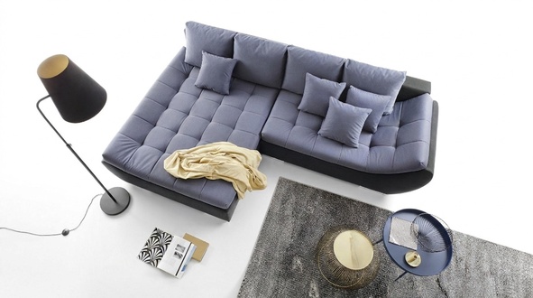 Modern Design Sofas Couches Furniture Fabric L-Shape Living Room Corner Sofa Sleeper New