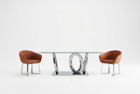 Modern designer dining room dining table kitchen table glass top style furniture