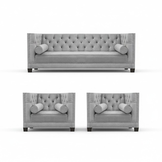 Modern designer sofa set 3-piece couch sofa upholstery set luxury upholstered furniture