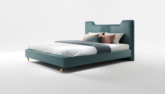 Modern wooden designer bed Noble furniture Double beds New bedroom upholstery