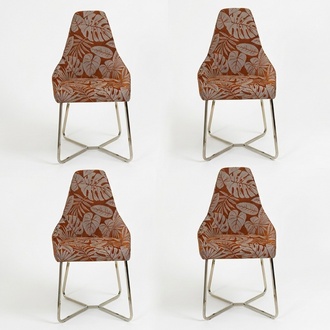 Modern dining room chair kitchen chair 4x chairs armchair luxury multicoloured