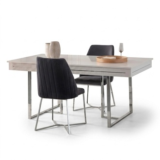 Modern Dining Room Table Dining Table Dining Room Extendable Wood White