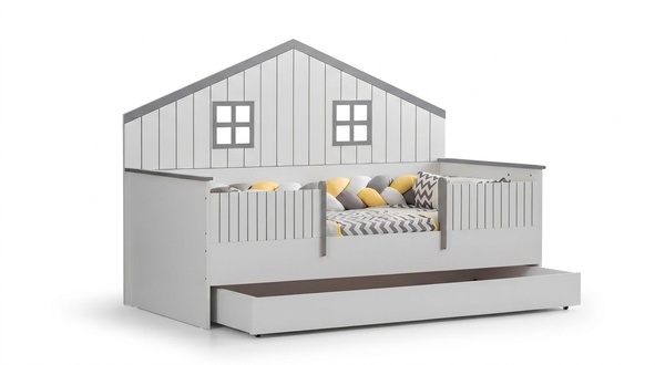 Modern Extendable Cot Luxurious Bedroom Bed Wooden Furniture