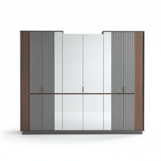Modern glass wardrobe luxury wardrobes bedroom wood furniture new