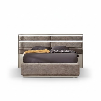 Modern gray bed design double bed luxury bedroom upholstered furniture beds