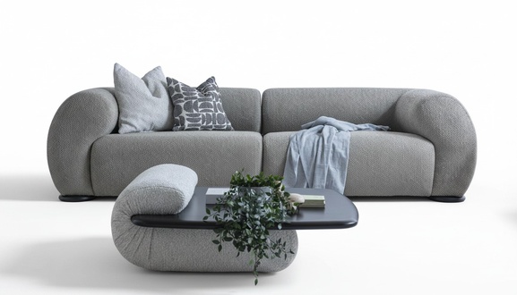 Modern gray wooden coffee table