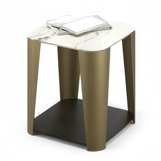 Modern gray side table made of metal