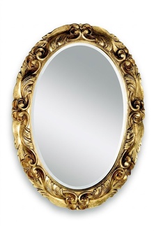 Modern large real wood frame mirror wall mirror hanging mirror luxury furniture
