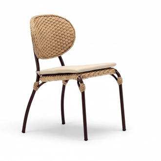 Modern High-Quality Terrace Chair Beige Luxury Stylish Rattan Style