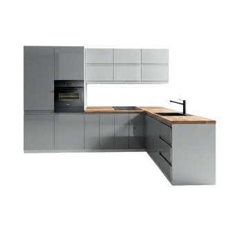 Modern Kitchen L Line Kitchen Cabinet Design Furniture Made to Measure Kitchen Unit Grey