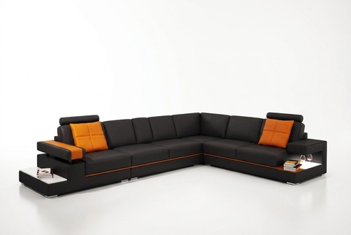 Modern living room corner sofa couch leather sofa with lighting sofa couches leather