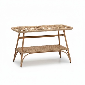 Modern luxury coffee table side table wooden beige table