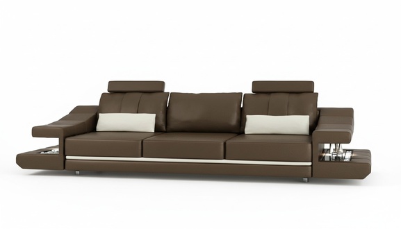 Modern Luxury Designer Sofa 3 Seater Furniture Upholstery Textile Brown Couches Corner