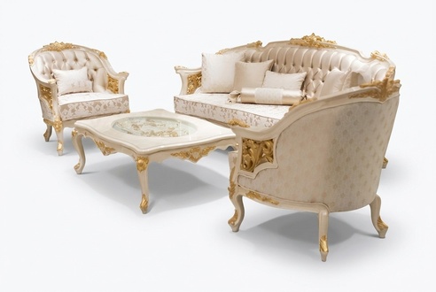 Modern Luxury Sofa Set 2x Sofa 3 Seater Living Room Set Noble Chair