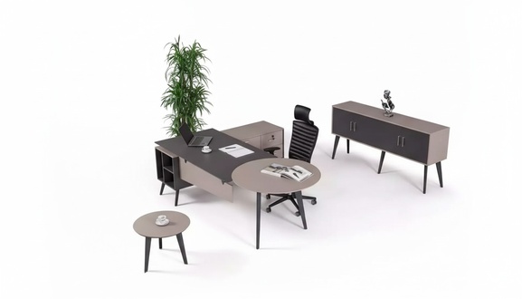 Modern office set study Complete designer desk furniture