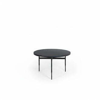 Modern round side table luxury black furniture design furnishings wood