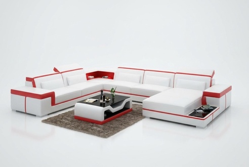 Modern seating area leather sofa upholstered corner set corner sofa couch living landscape