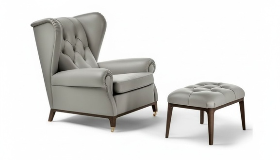 Modern set set of upholstery relax television 2pcs. armchair stool sideboard