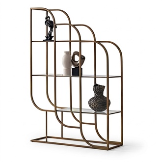 Modern shelf – a harmonious interplay of style and partition wall.