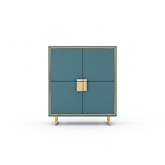 Modern sideboard blue living room chest of drawers luxury shelves furniture new