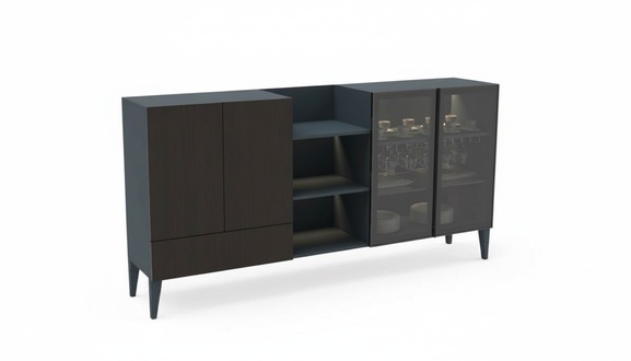 Modern sideboard wooden furniture sideboard chest of drawers brown black new