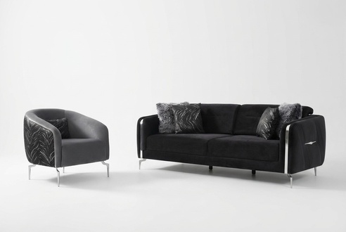 Modern sofa set 2 pieces living room luxury sofa set 3+1 seater furniture