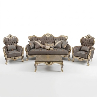 Modern Sofa Set 3 Seater Sofas 2x Armchairs Coffee Table Living Room