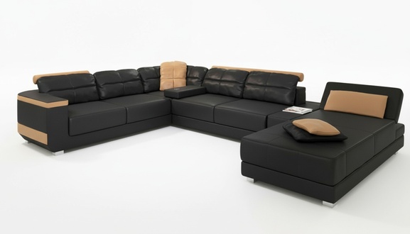 Modern Sofas Corner Sofa Fabric U-Form Couch Design Upholstery Textile Corner