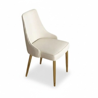 Modern Style Stylish Armchair Chair White Seat Upholstery Design Metal new