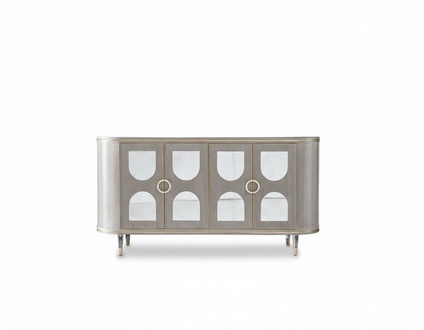 Modern style made of real wooden stylish sideboard with 4-swing doors