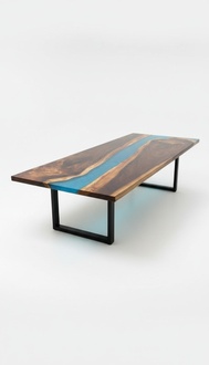 Modern Tables Dining Table Design Table Resin Sea River Furniture 220x90 Epoxy Ocean