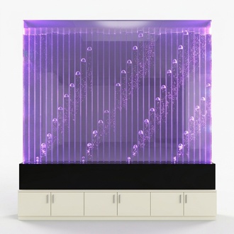Modern partition wall water walls LED water wall illuminated wall columns 200x200cm