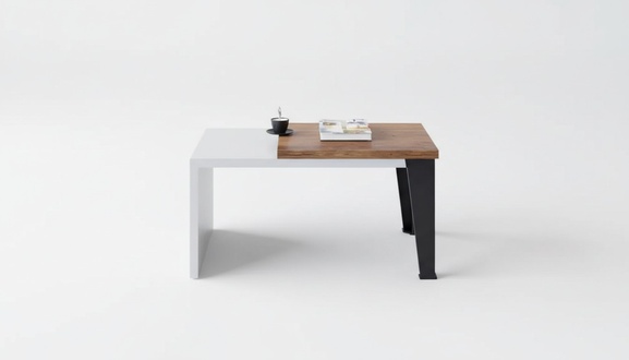 Modern two-coloured coffee table Luxury side table office wooden furniture