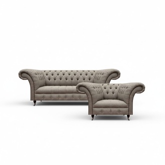 Modern upholstered furniture sofa set armchair with sofa three-seater couch complete