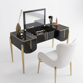 Modern Dressing Table Mirror Luxury Console Dresser Bedroom New