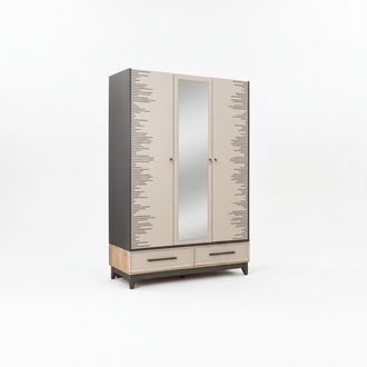 Modern wardrobe children\'s wardrobe wooden wardrobe cupboard wood beige