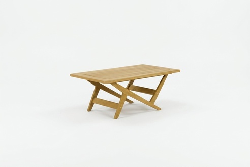 Modern wooden table designer terrace furniture robust outdoor coffee table