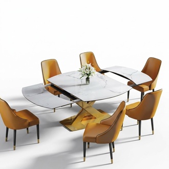 Modern Wooden Dining Table Wooden Tables 120/180cm Dining Room Extendable