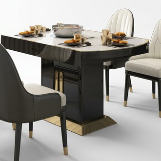 Multifunction Dining Table Tables Round Table Dining Room Furniture Stainless Steel Kitchen Round