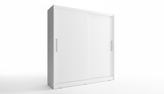 Modern style massive designer wardrobe 200cm made of MDF/chipboard with 2-floating doors