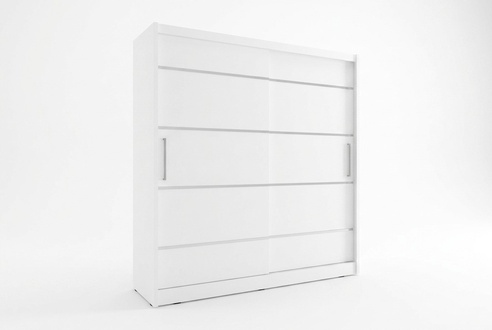 XXL massive designer wardrobe in modern style made of MDF material with 2-sliding doors