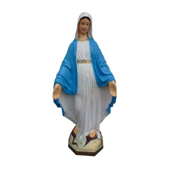 Decorative holy figure designed as a standing mother mary in white blue dress 80cm N77