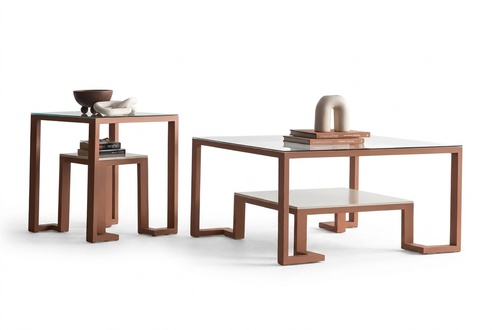 Set table placemat coffee table and side table 2-piece living room table