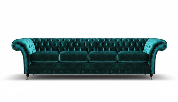 New Design upholstered furniture Chesterfield living room four seater couch sofa