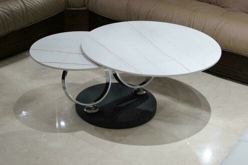 Set Double Coffee Table Coffee Side Table Designer Round Tables Round Table On Stock