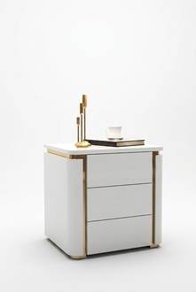 Night Table Console Side Sleeping Room Metal Gloss Tables Consoles Designer