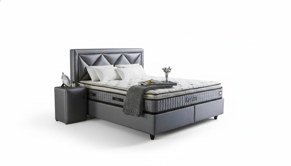 Precious Bed 3pcs Set Bedside Table Furniture Luxury Mattress Bedroom Bedstead New