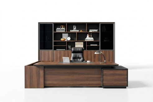 Noble desk, designer corner table, sturdy office furniture
