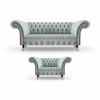 Noble Chesterfield Living Room Set Designer Sofa Suite 2-piece